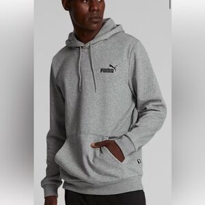 PUMA Men’s Essentials small logo hoodie -XLarge medium gray Heather